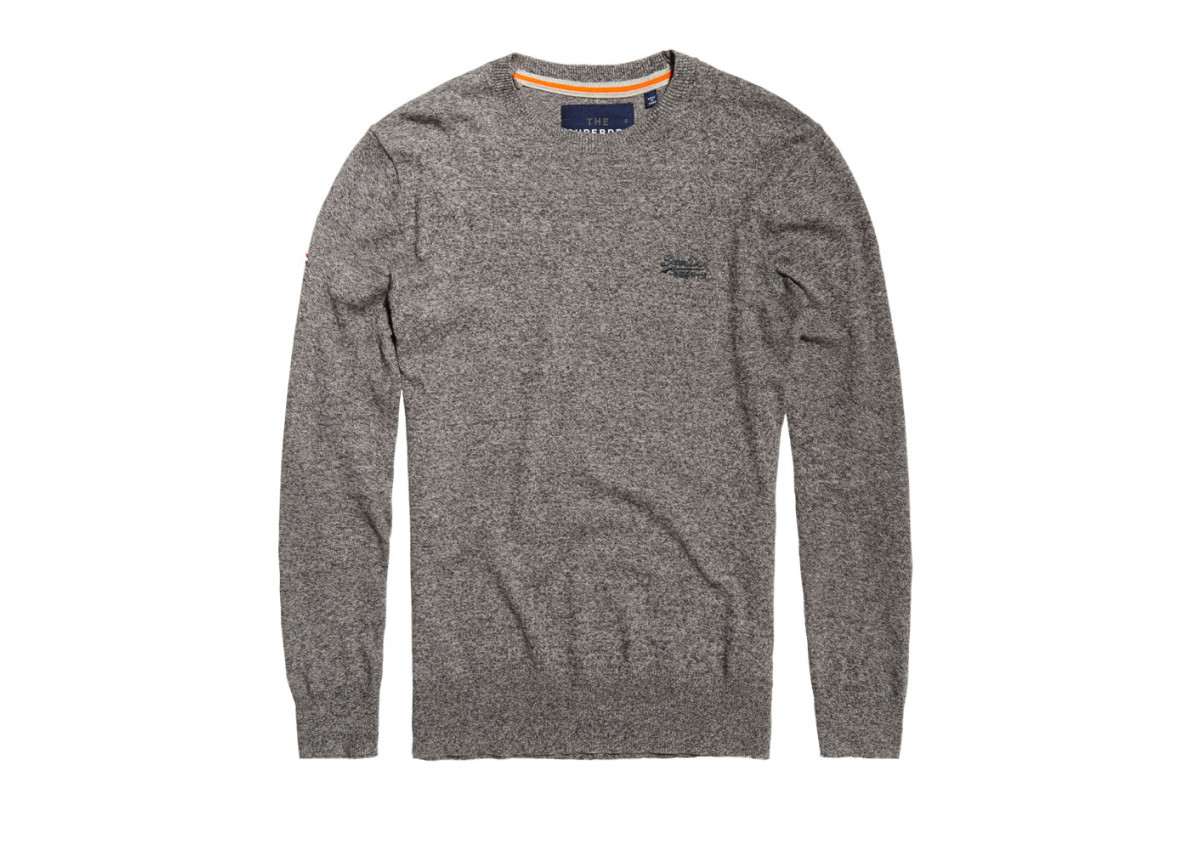 orange label crew neck jumper