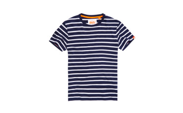 Superdry Orange Label Brittany Stripe T-shirt - rinse navy