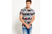 Superdry Hawaiian Stripe T-shirt - flint grey grit