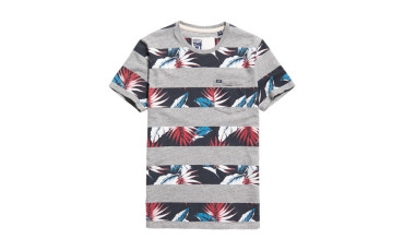 Superdry Hawaiian Stripe T-shirt - flint grey grit