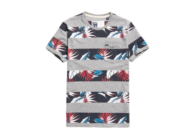 Superdry Hawaiian Stripe T-shirt - flint grey grit