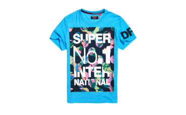 Superdry International Boxed T-shirt - hawaii blue grit