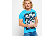 Superdry International Boxed T-shirt - hawaii blue grit