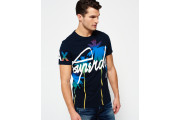 Superdry Crew Neck Palm T-shirt - eclipse navy