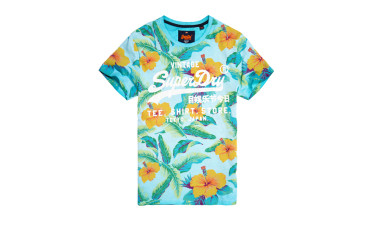 Superdry Surf Store T-shirt - overdyed atlantic