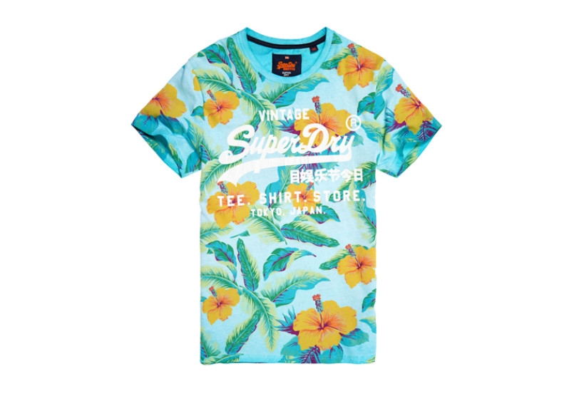 Superdry Surf Store T-shirt - overdyed atlantic