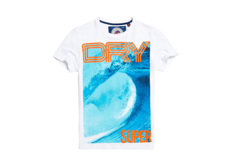 Superdry Tri Colour Cali Academy T-shirt - optic