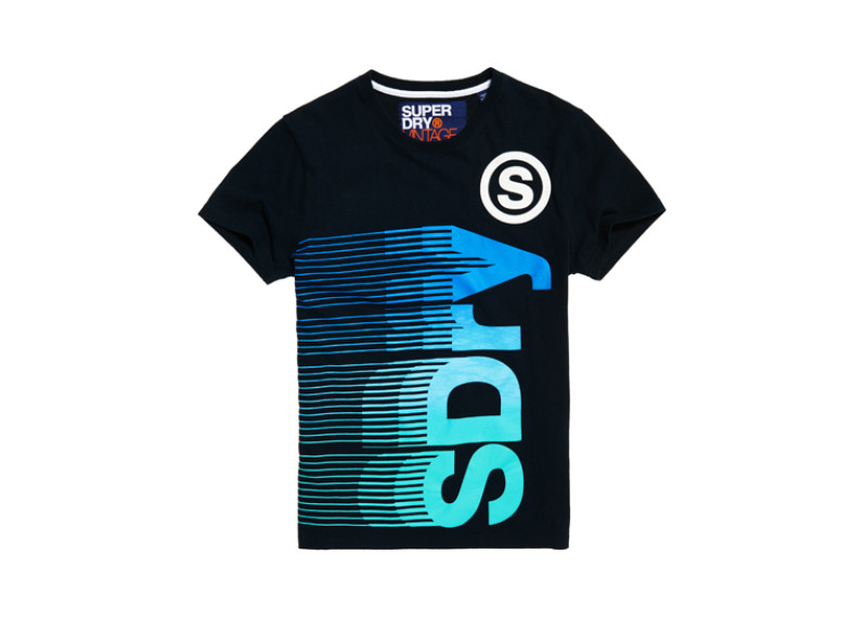 Superdry Vertical T-shirt - eclipse navy