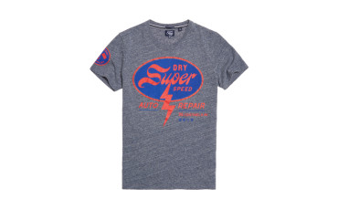 Superdry House Of Speed T-shirt - pearl blue grindle