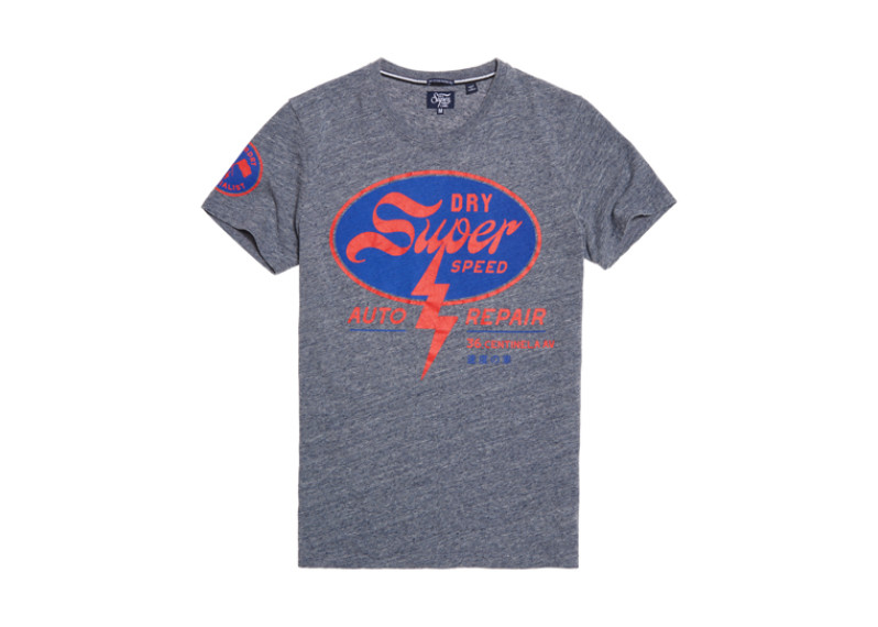 Superdry House Of Speed T-shirt - pearl blue grindle