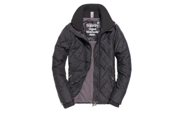 Quilted Arctic Windcheater Jacket - black marl