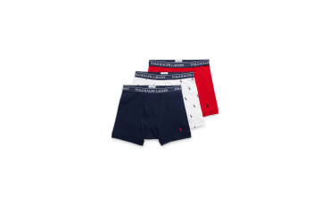 Polo Ralph Lauren BOXER BRIEF 3-PACK - WHITE/NAVY/RED