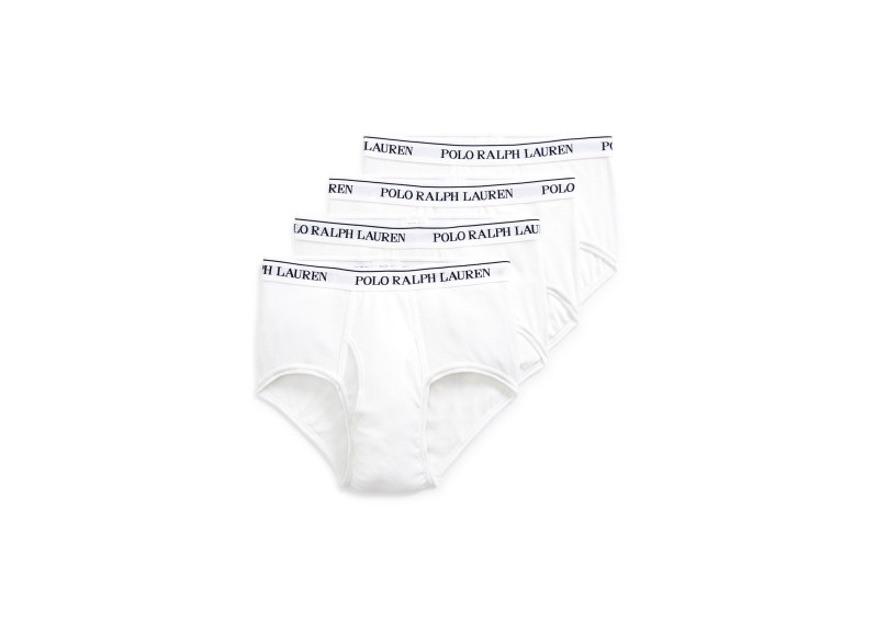 Polo Ralph Lauren MID-RISE BRIEF 4-PACK - WHITE