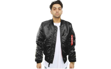 MA-1 Slim Fit Flight Jacket - Black