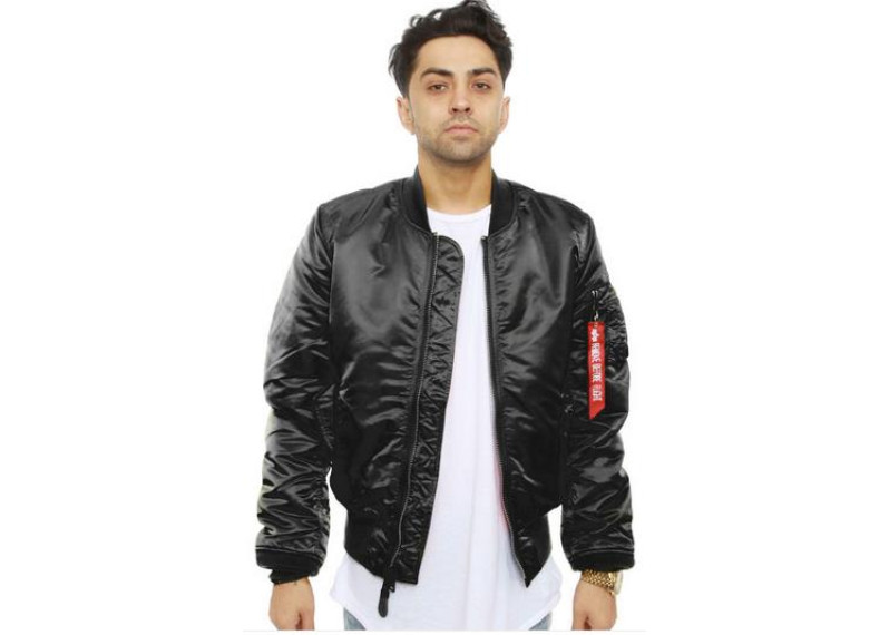 MA-1 Slim Fit Flight Jacket - Black