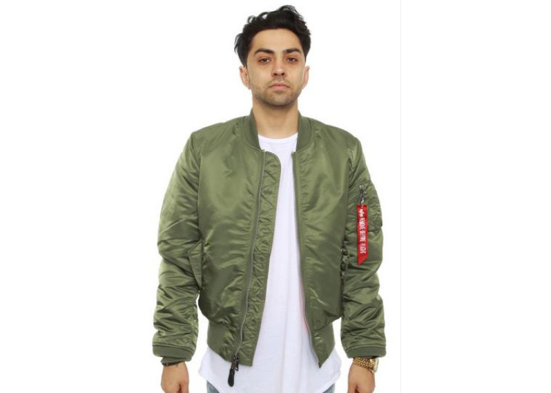 MA-1 Slim Fit Flight Jacket - Sage Green