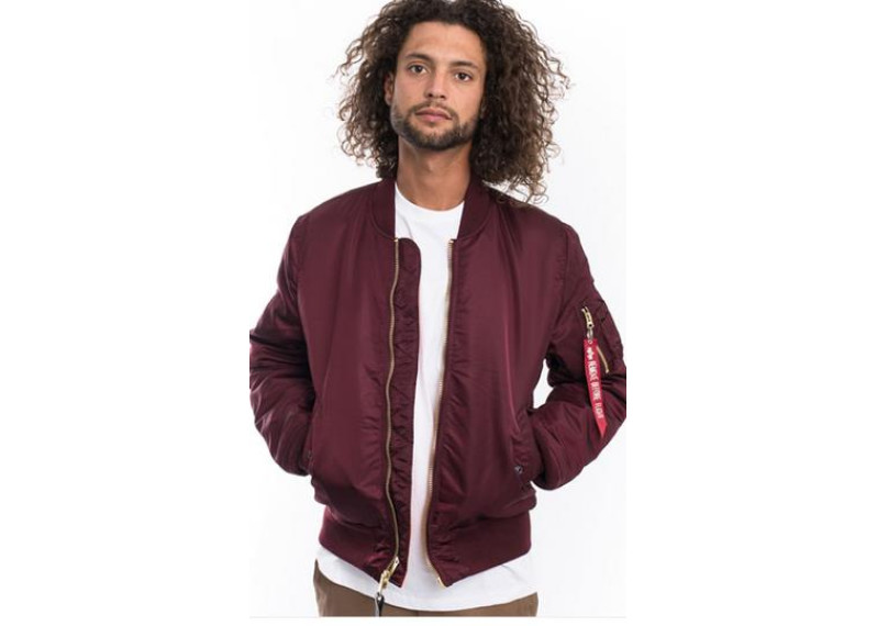 MA-1 Slim Fit Flight Jacket - Maroon