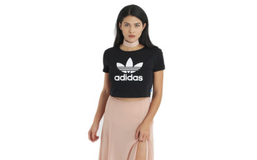 Adidas Women Slim Crop T-Shirt - Black