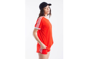 Adidas Women 3 Stripes T-Shirt - Core Red