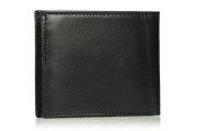 Tommy Hilfiger Men's Rfid Blocking 100% Leather Cambridge Passcase Wallet - Black