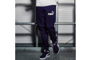 Puma Tapered Fleece Pants Mens -Navy/White