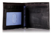 Tommy Hilfiger Men's Genuine Leather Oxford Slimfold Wallet -Black