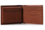 Leather Melton Passcase Billfold Wallet with Removable Card Holder