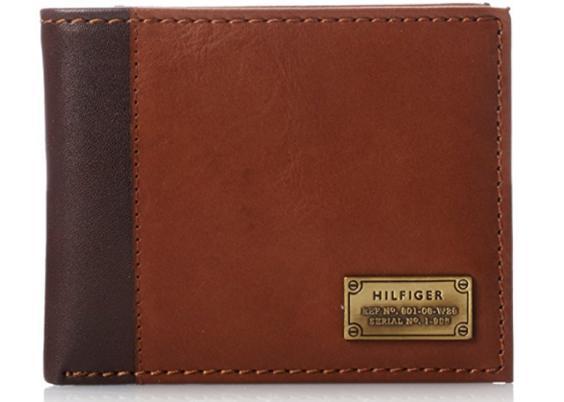 Leather Melton Passcase Billfold Wallet with Removable Card Holder