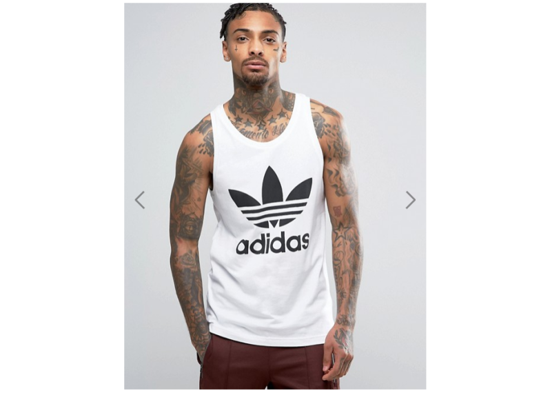 adidas Originals Trefoil Logo Tank In White BK7098 