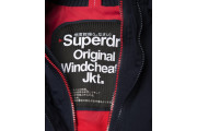 Superdry Pop Zip Hooded Arctic SD-Windcheater - nautical navy/rebel red