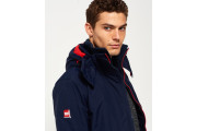 Superdry Pop Zip Hooded Arctic SD-Windcheater - nautical navy/rebel red