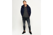 Superdry Pop Zip Hooded Arctic SD-Windcheater - nautical navy/rebel red