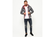 Superdry Hooded SD-Windtrekker Jacket - dark charcoal grit/rebel red