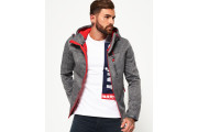 Superdry Hooded SD-Windtrekker Jacket - dark charcoal grit/rebel red