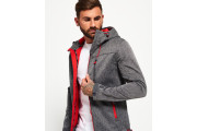 Superdry Hooded SD-Windtrekker Jacket - dark charcoal grit/rebel red