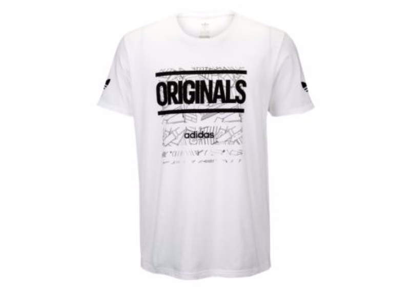 ADIDAS ORIGINALS GRAPHIC T-SHIRT - MEN'S - White/Black