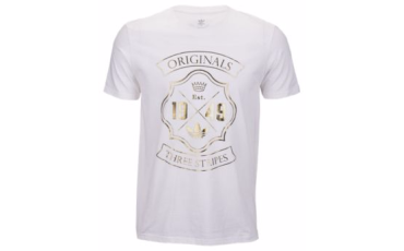 ADIDAS ORIGINALS GRAPHIC T-SHIRT - MEN'S - White/Gold Foil