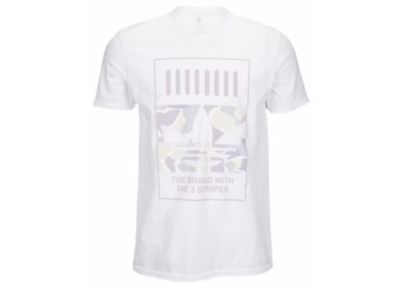 ADIDAS ORIGINALS GRAPHIC T-SHIRT - MEN'S - White/Camo Greys