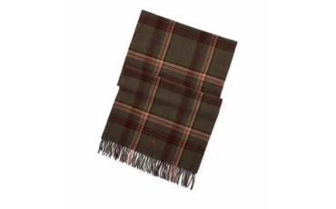 Plaid Wool Blanket Scarf