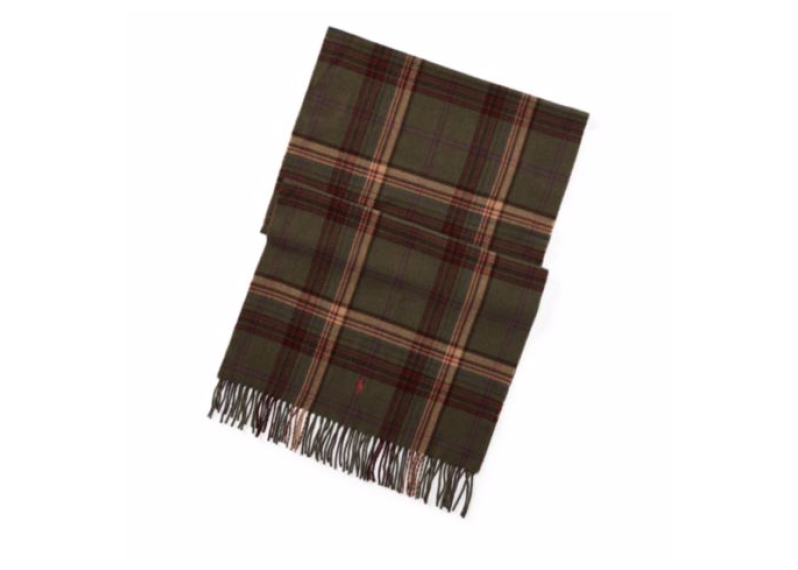 Plaid Wool Blanket Scarf