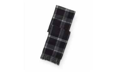 Reversible Plaid Wool Scarf