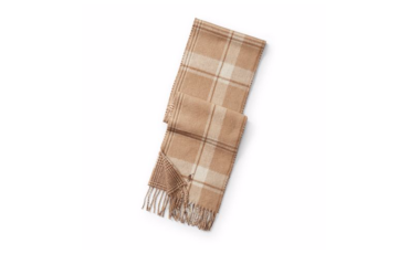 Reversible Plaid Wool Scarf