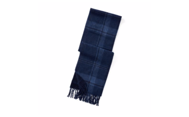 Reversible Plaid Wool Scarf