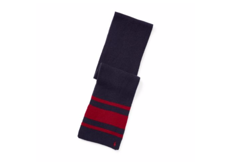 Rugby-Stripe Wool-Blend Scarf