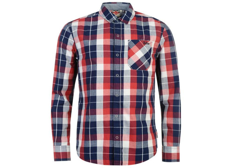 Lee Cooper Long Sleeve Fashion Check Shirt Mens