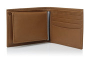 Leather Dore Passcase Billfold Wallet with Removable Card Holder