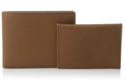 Leather Dore Passcase Billfold Wallet with Removable Card Holder