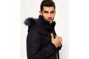 Microfibre Fur Hooded SD-Windbomber Jacket (Men)