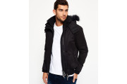 Microfibre Fur Hooded SD-Windbomber Jacket (Men)