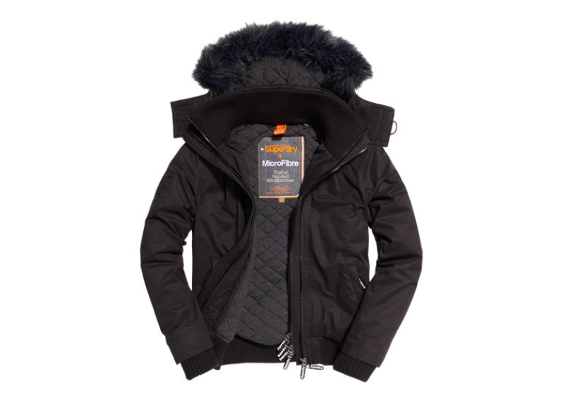 Microfibre Fur Hooded SD-Windbomber Jacket (Men)